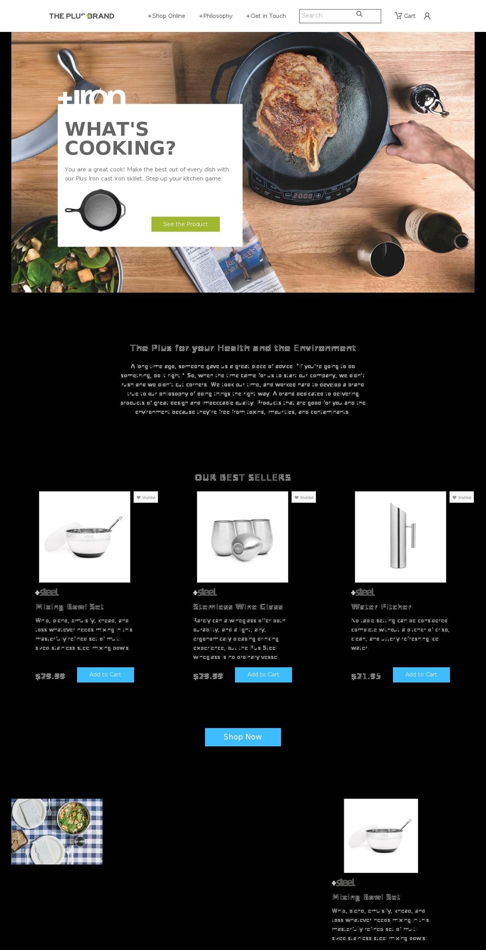 theplusbrand.com — Shopify storefront screenshot