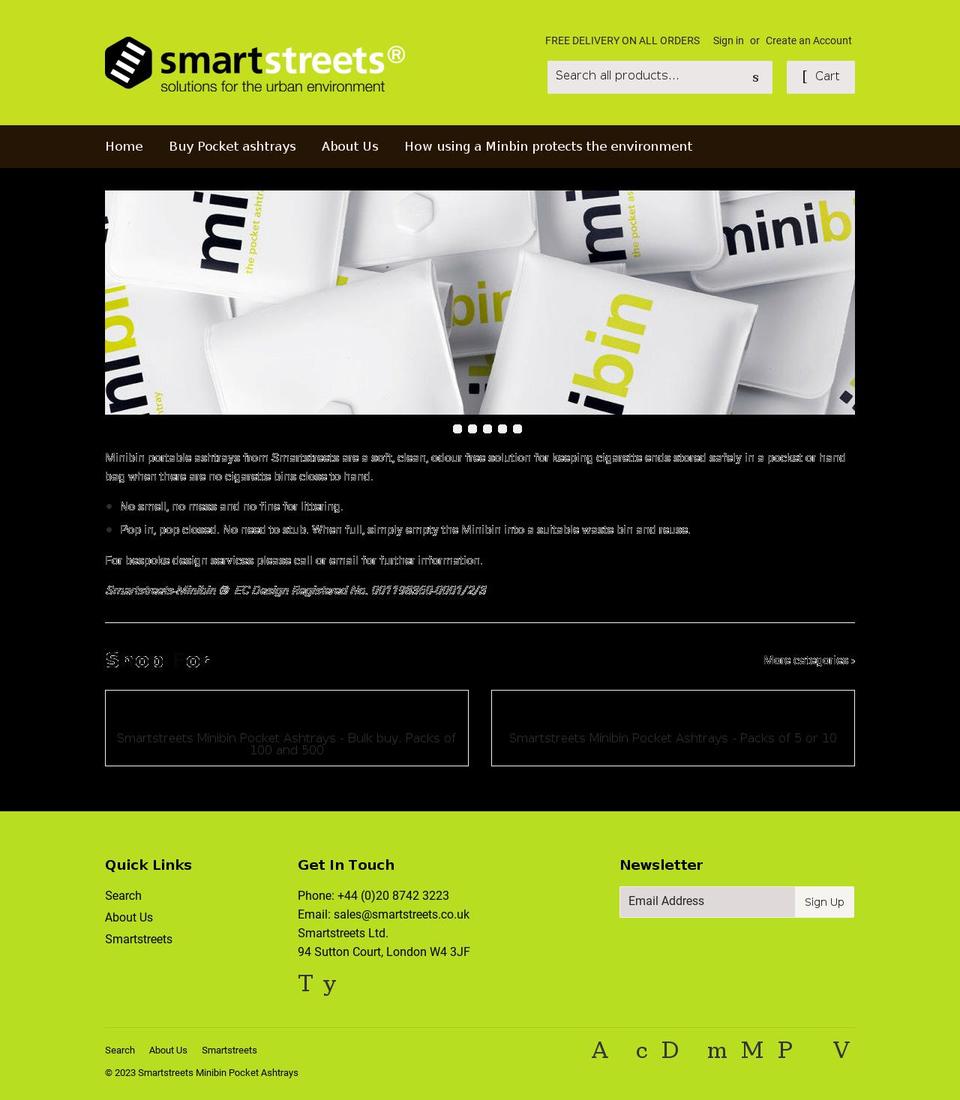 thepocketashtray.co.uk shopify website screenshot