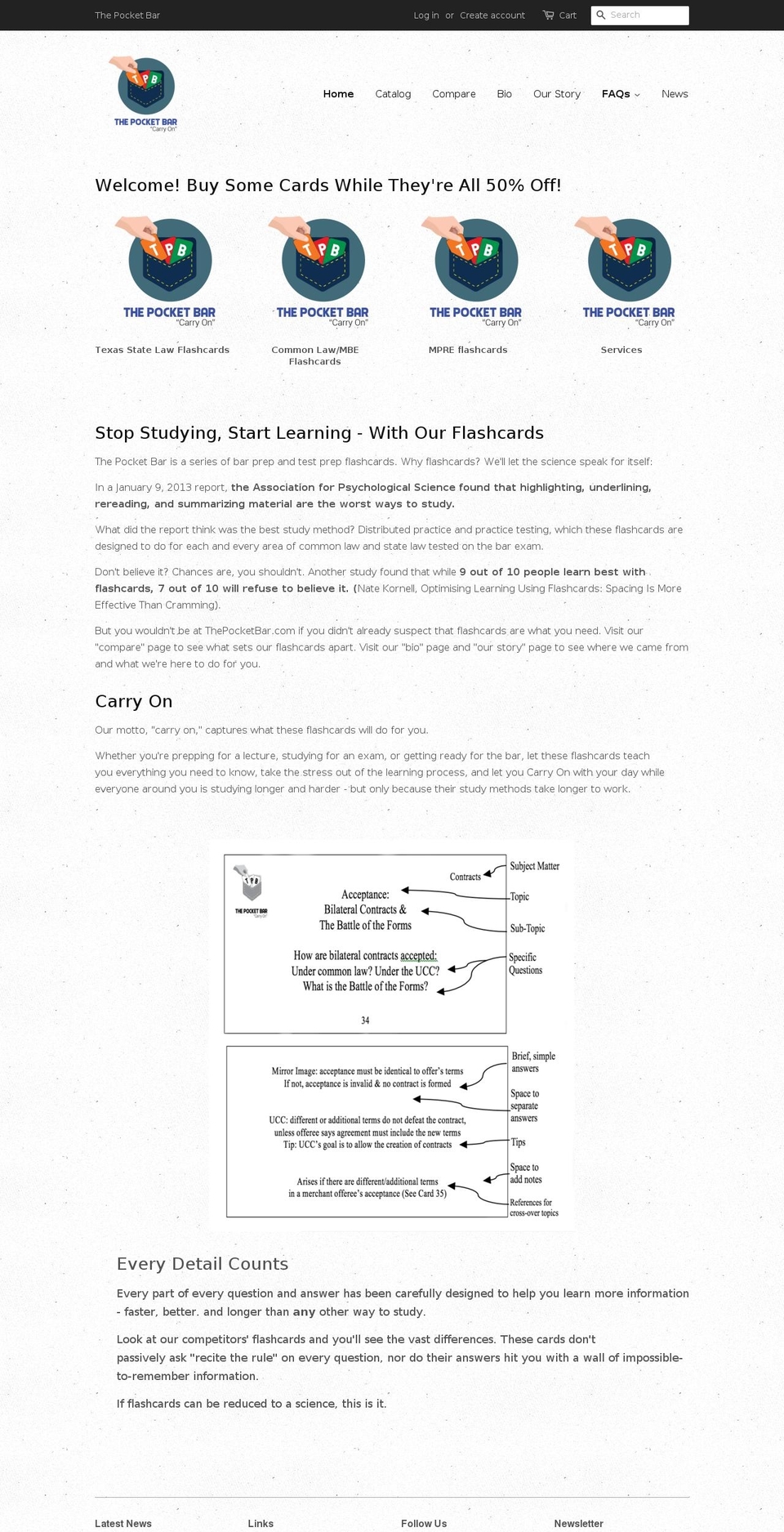 thepocketbar.com shopify website screenshot