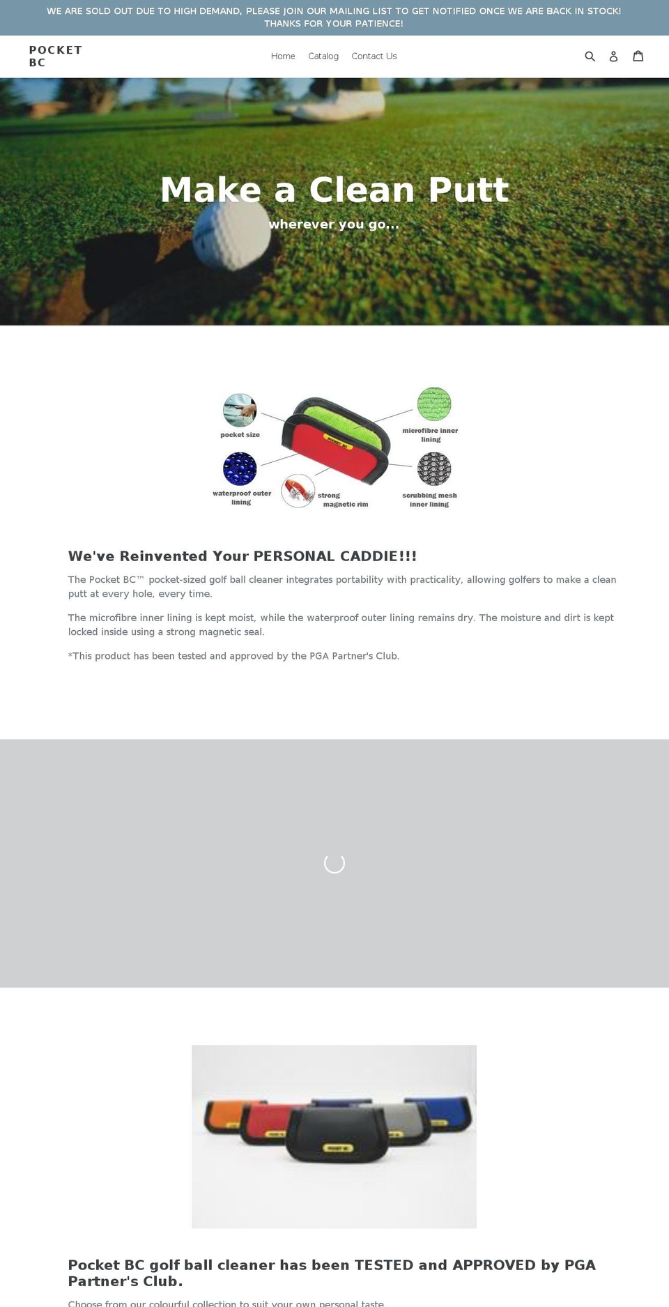 thepocketbc.com — Shopify storefront screenshot