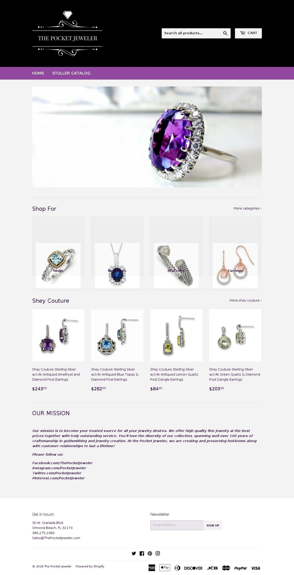 thepocketjeweler.com shopify website screenshot