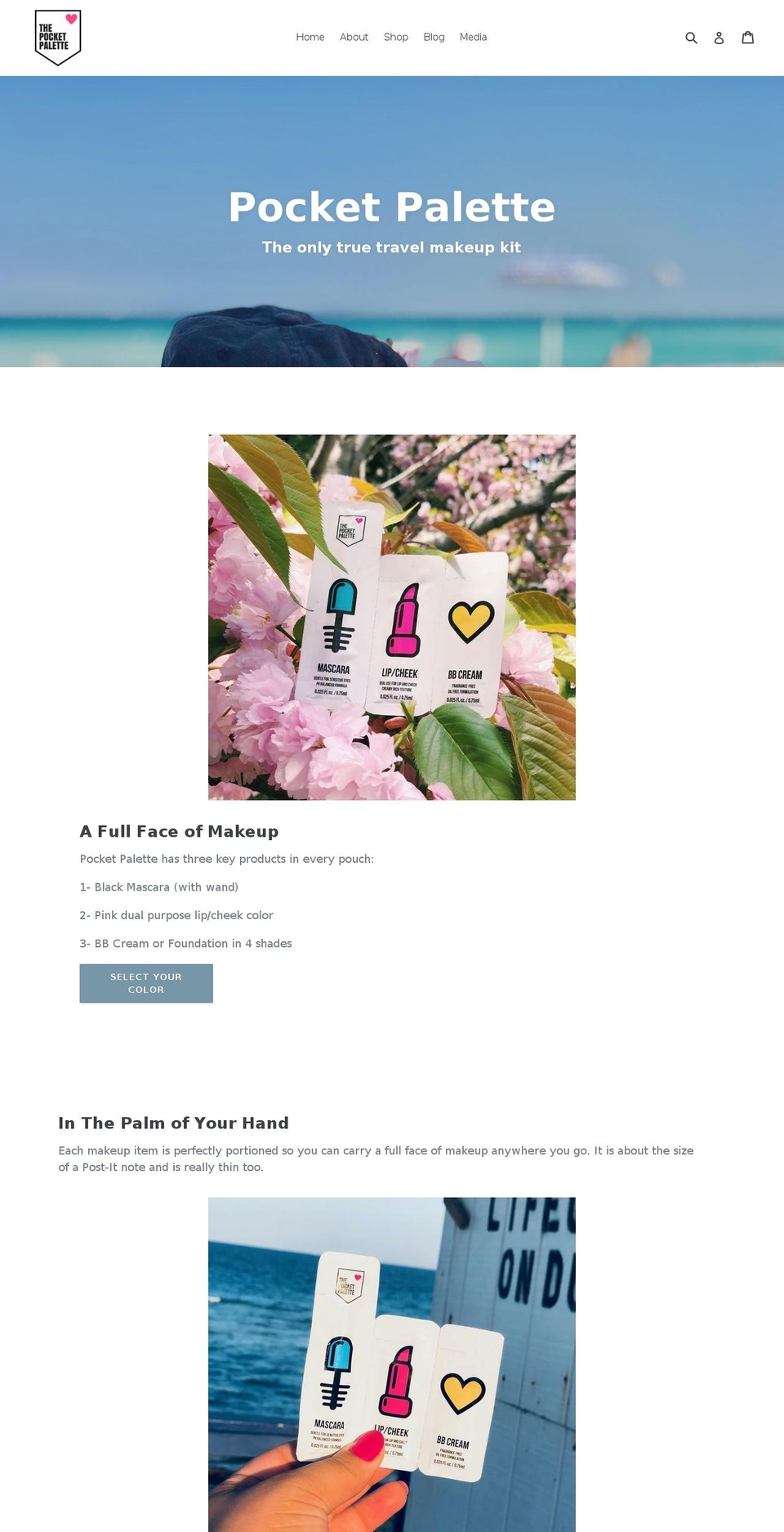 thepocketpallet.com — Shopify storefront screenshot