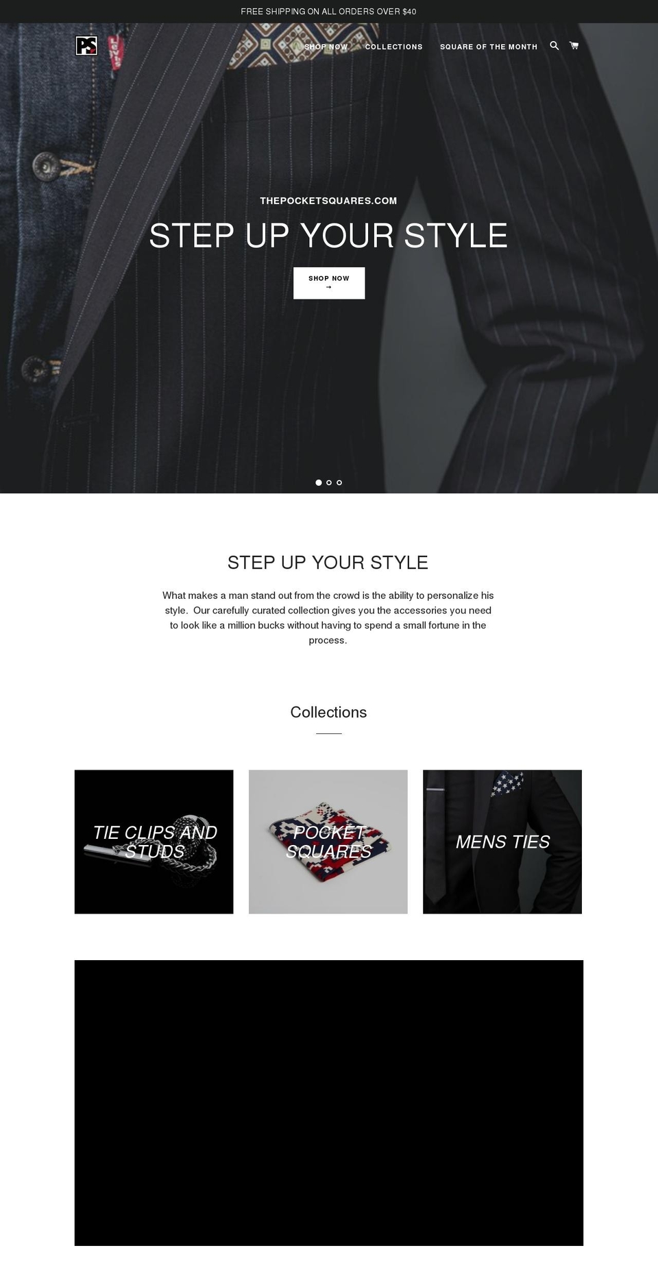 thepocketsquares.com — Shopify storefront screenshot