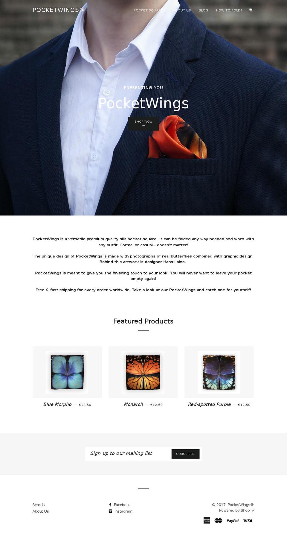 thepocketwings.com shopify website screenshot