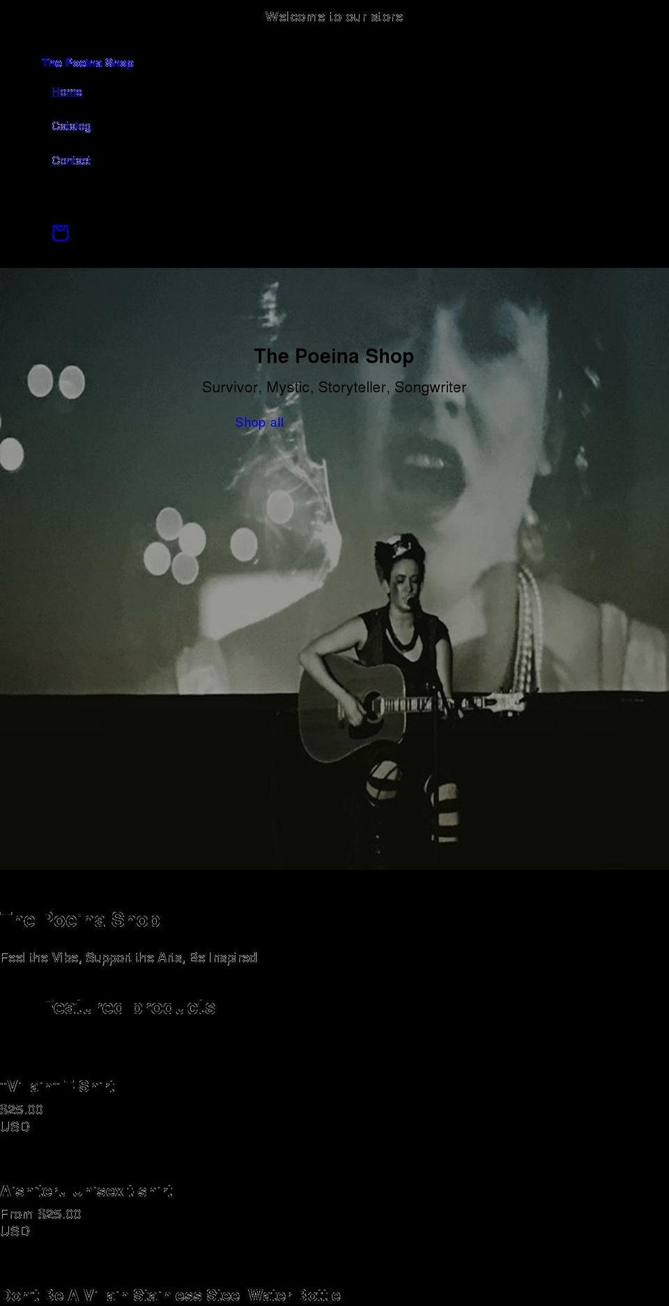 thepoeinashop.com shopify website screenshot