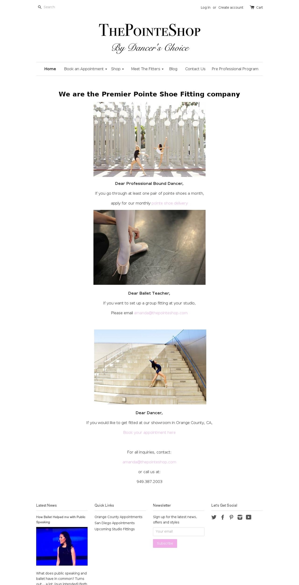 thepointeshop.com shopify website screenshot