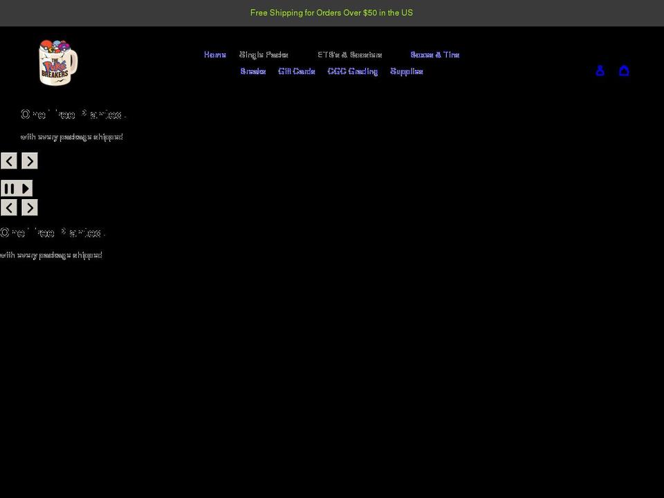 thepokebreakers.com shopify website screenshot