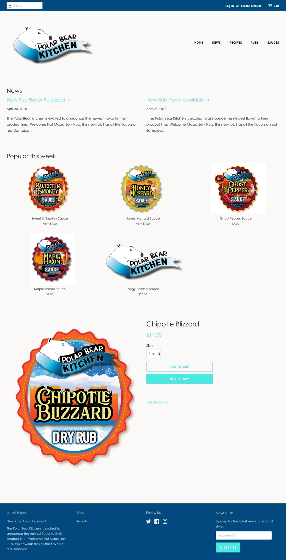 thepolarbearkitchen.com shopify website screenshot