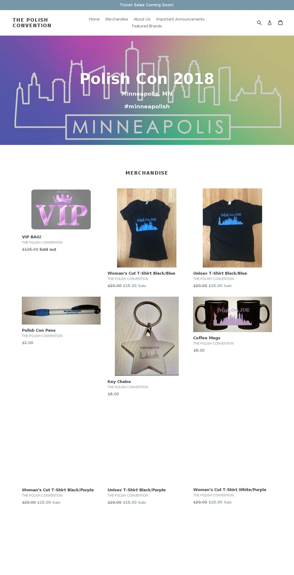thepolishconvention.com shopify website screenshot