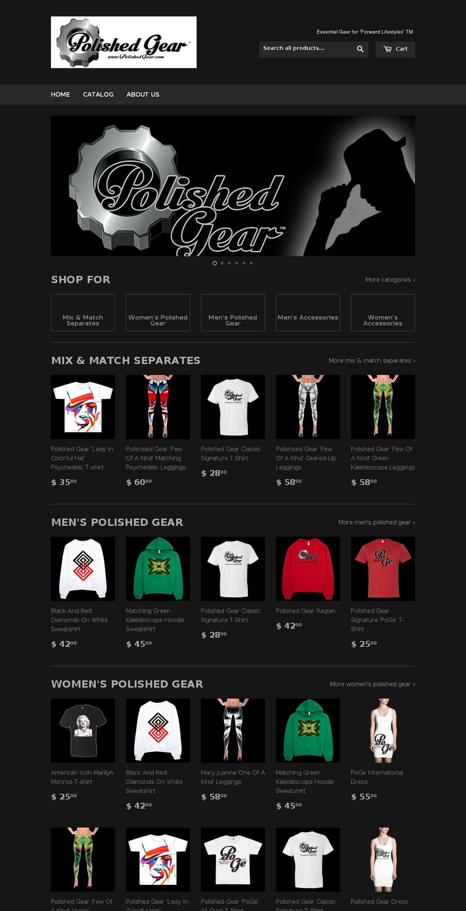 thepolishedgear.com shopify website screenshot