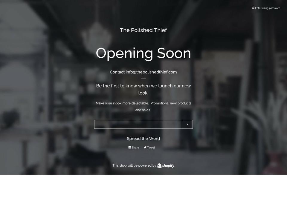 thepolishedthief.com shopify website screenshot