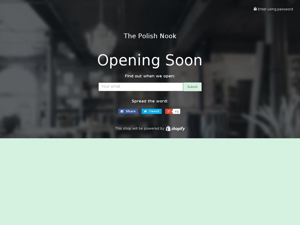 thepolishnook.com shopify website screenshot