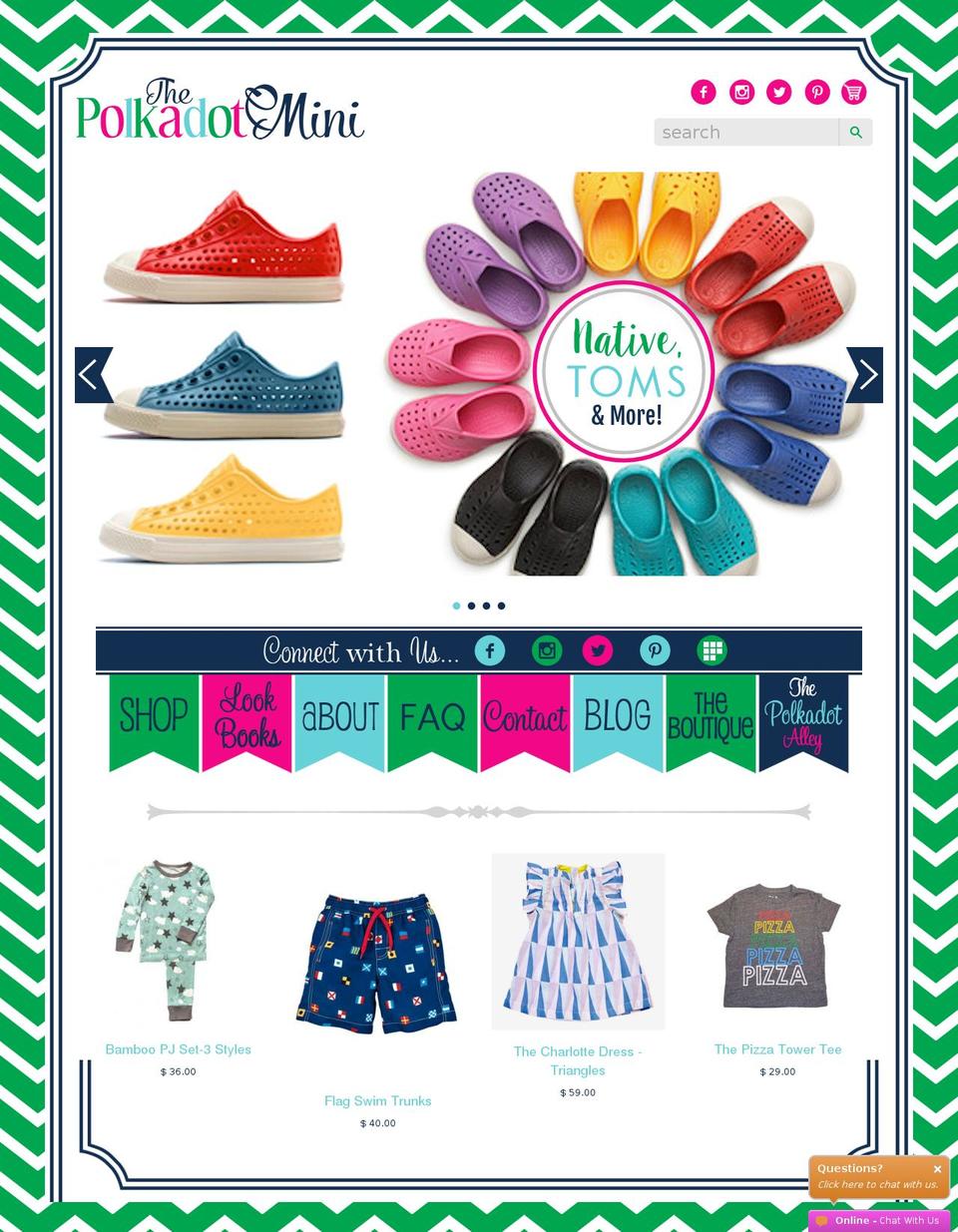 thepolkadotmini.com shopify website screenshot