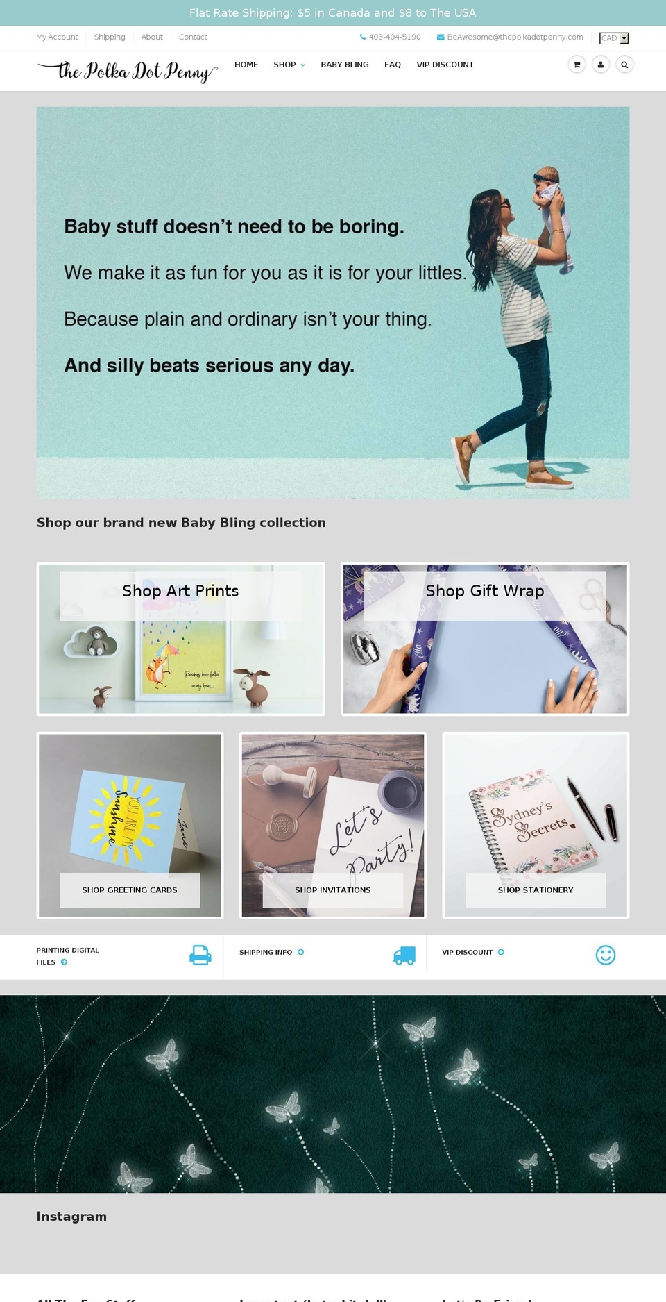 thepolkadotpenny.com — Shopify storefront screenshot