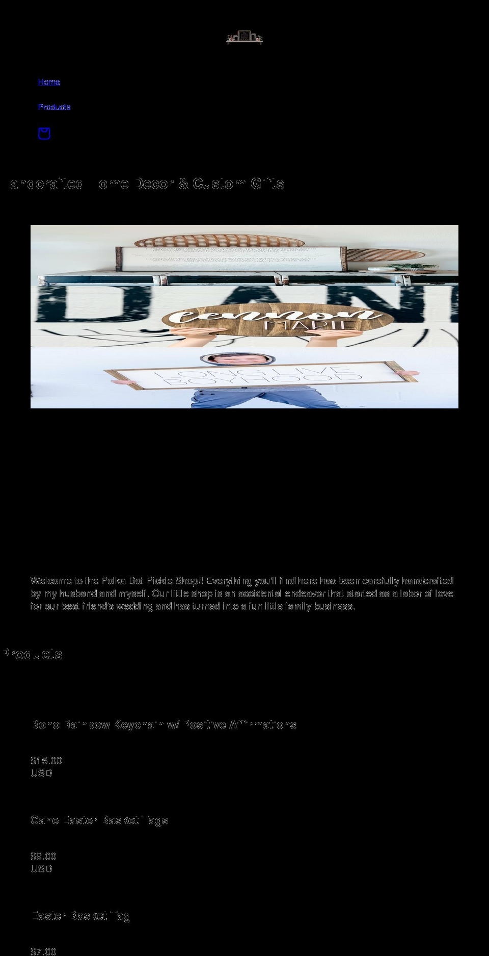 thepolkadotpickle.com shopify website screenshot