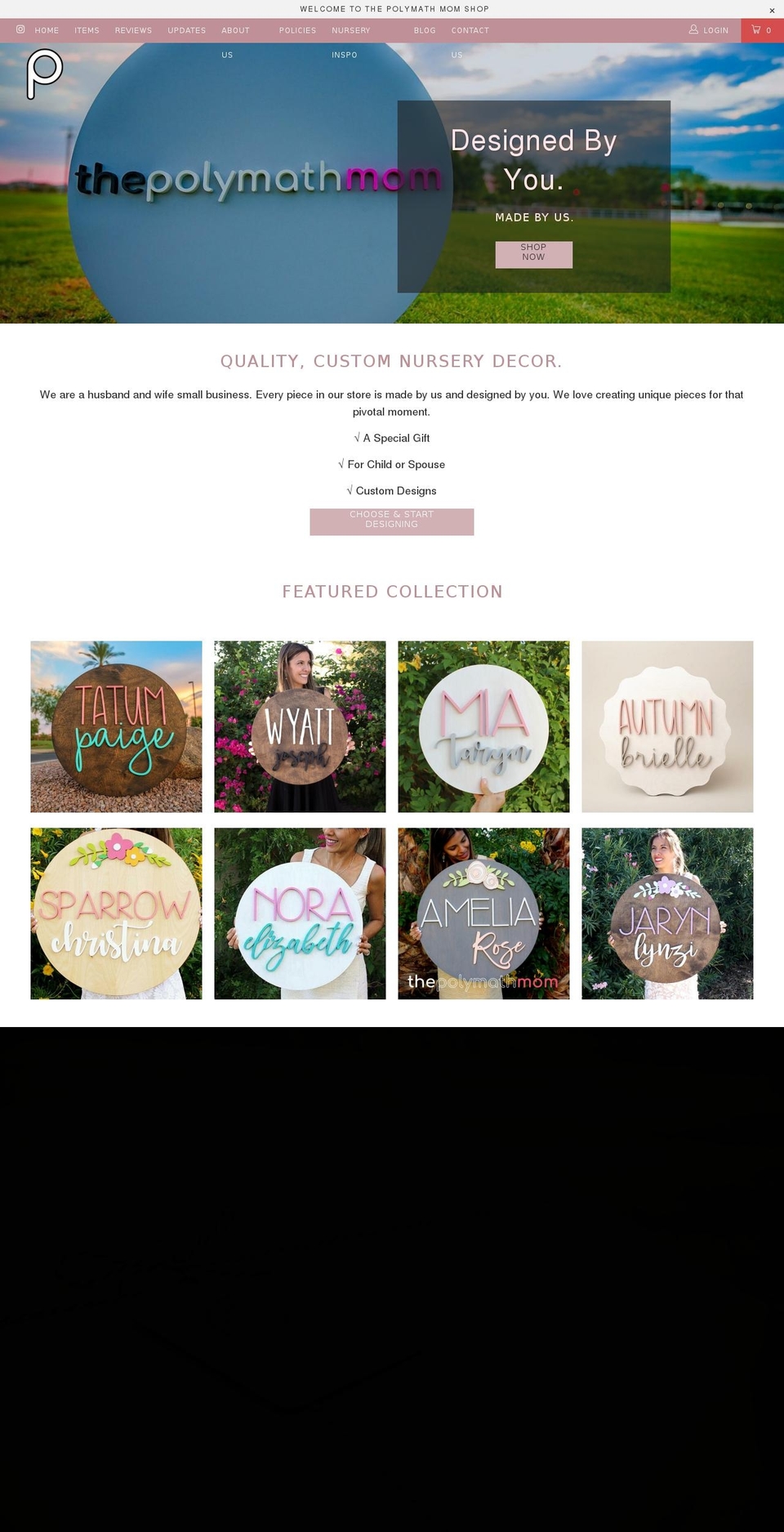 thepolymathmom.com — Shopify storefront screenshot