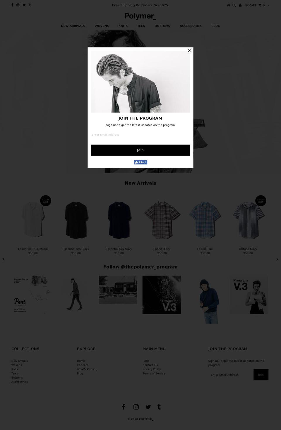 thepolymerprogram.com shopify website screenshot