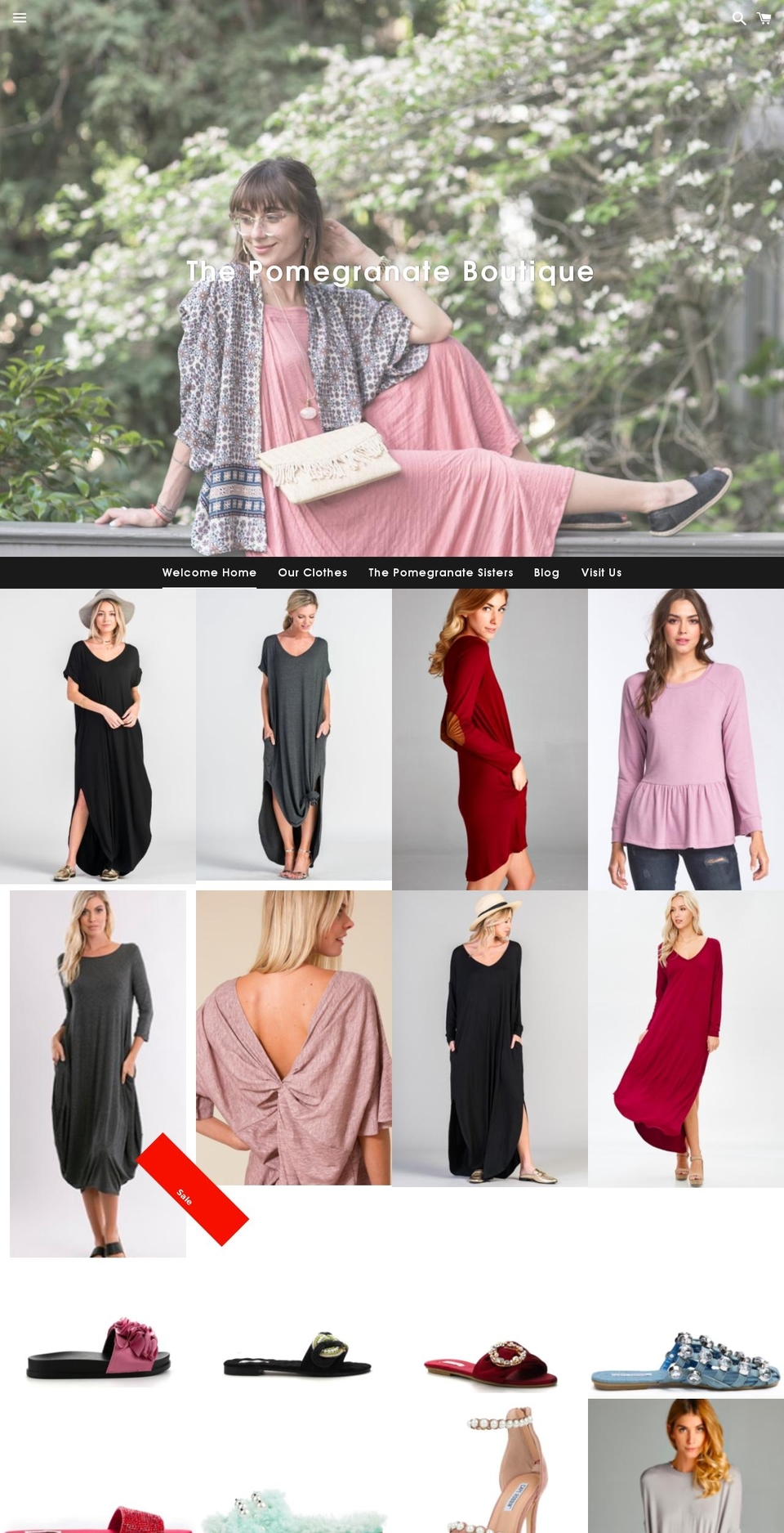 thepomegranateboutique.com shopify website screenshot