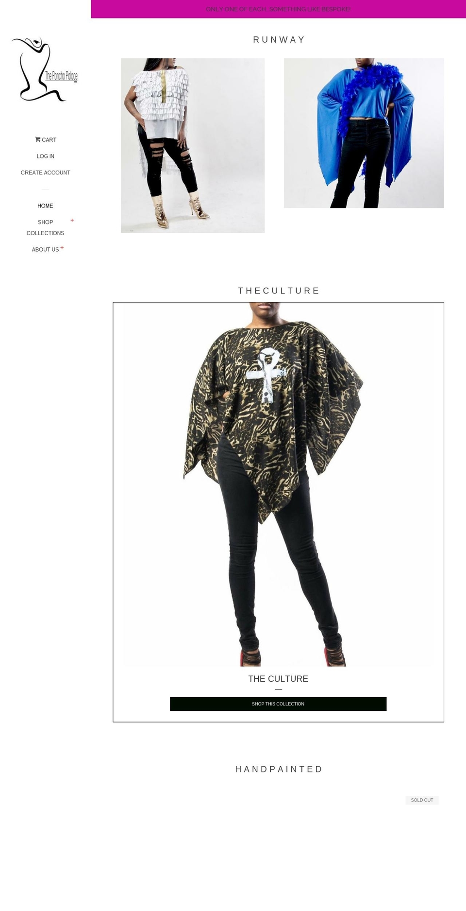 theponchopalace.net shopify website screenshot