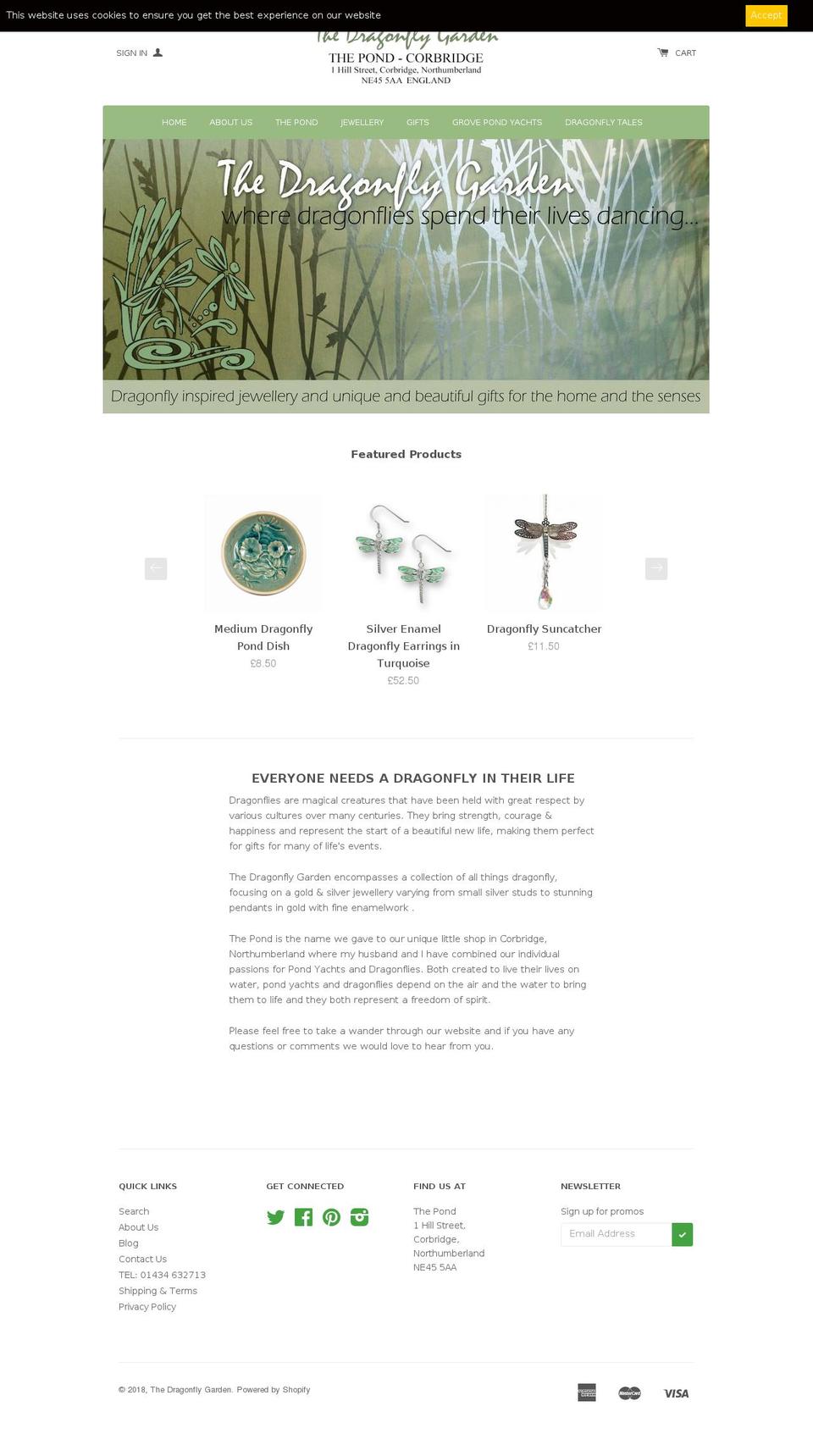 thepondcorbridge.com — Shopify storefront screenshot