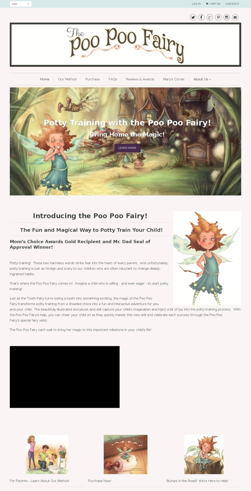 thepoopoofairy.com shopify website screenshot