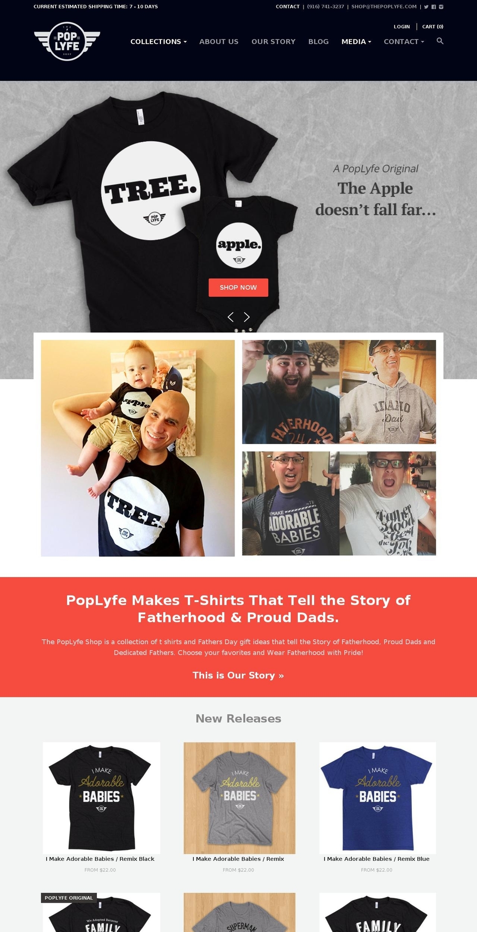 thepoplyfeshop.com shopify website screenshot