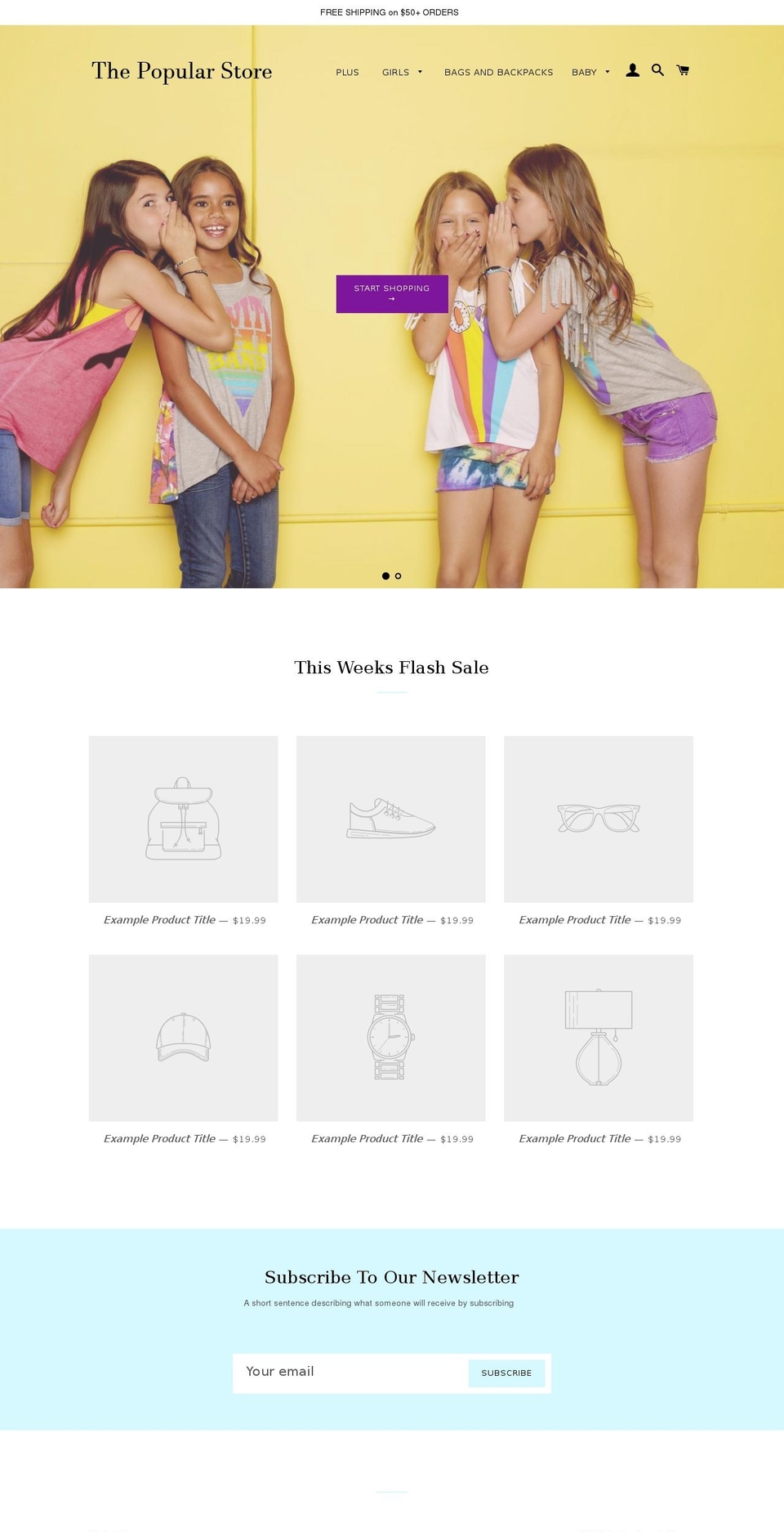 thepopularboys.com — Shopify storefront screenshot