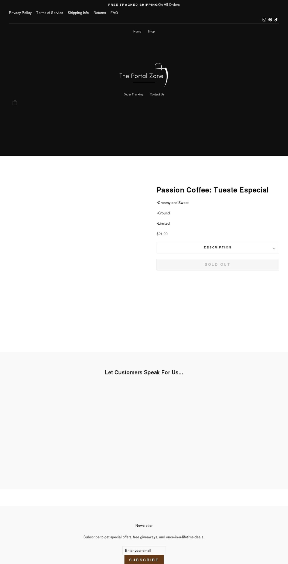 theportalzone.com shopify website screenshot