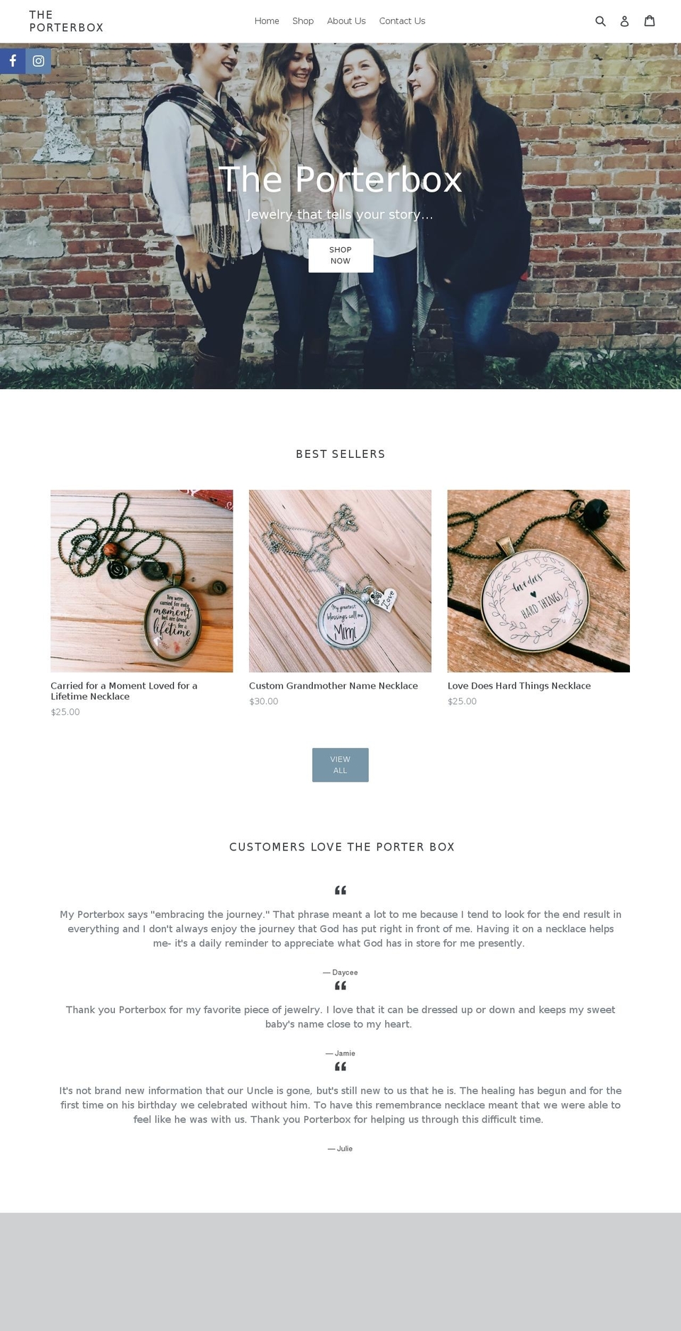 theporterbox.com — Shopify storefront screenshot