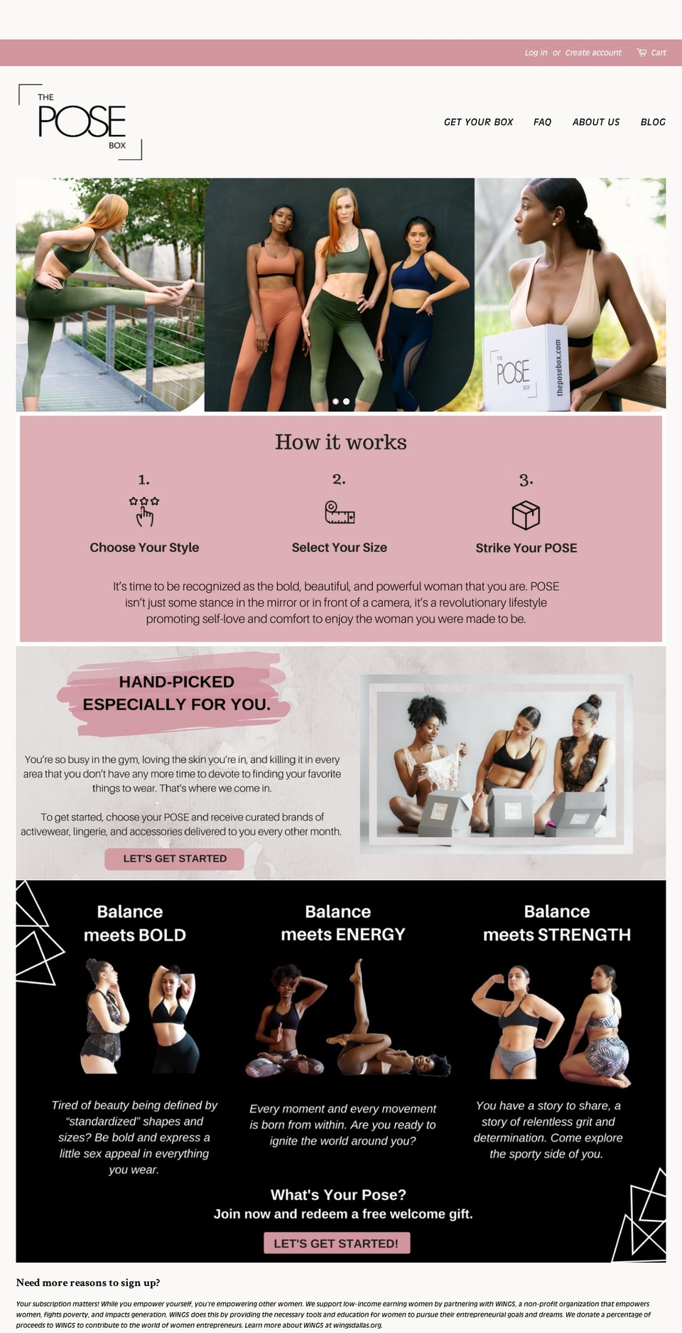 theposebox.com — Shopify storefront screenshot