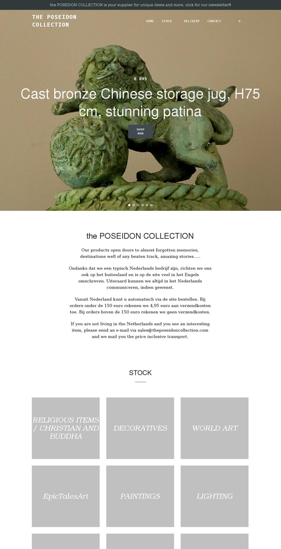 theposeidoncollection.com shopify website screenshot