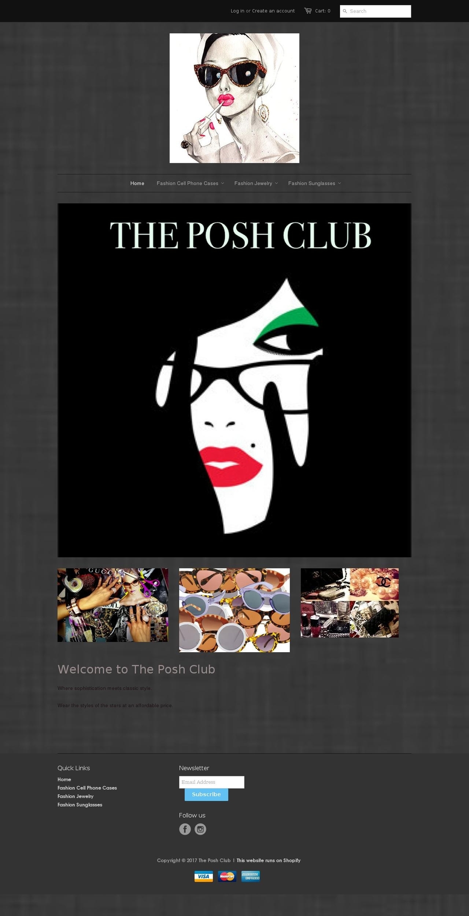 theposhclub.net shopify website screenshot