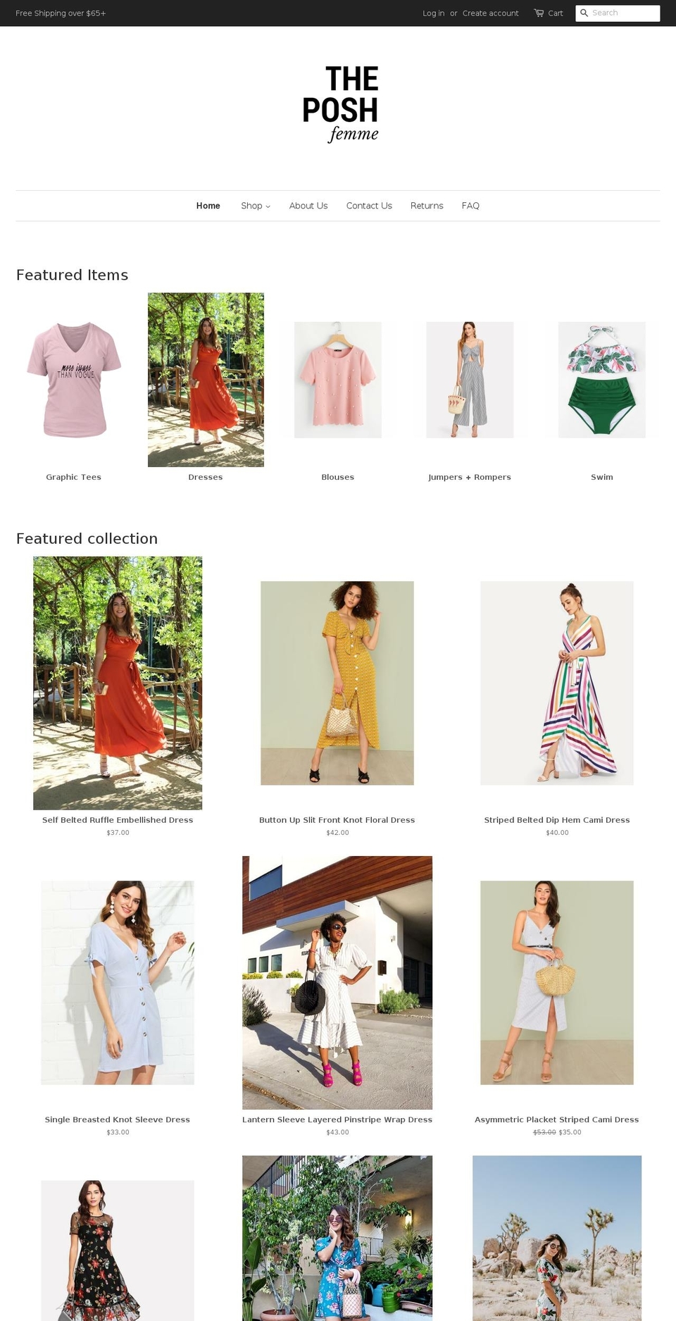 theposhfemme.com — Shopify storefront screenshot