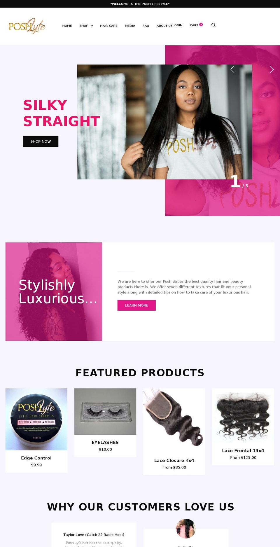 theposhlyfe.com — Shopify storefront screenshot