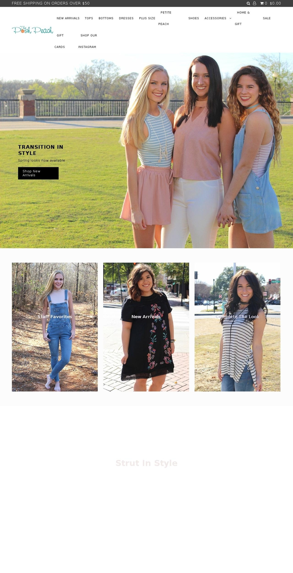 theposhpeach.com shopify website screenshot