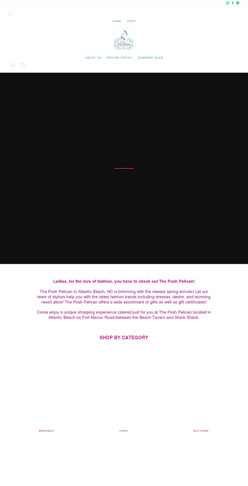 theposhpelican.com shopify website screenshot