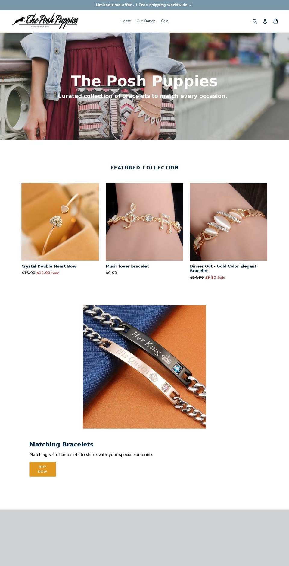 theposhpuppies.com — Shopify storefront screenshot