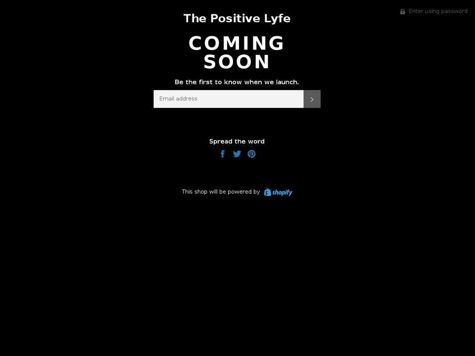 thepositivelyfe.com — Shopify storefront screenshot