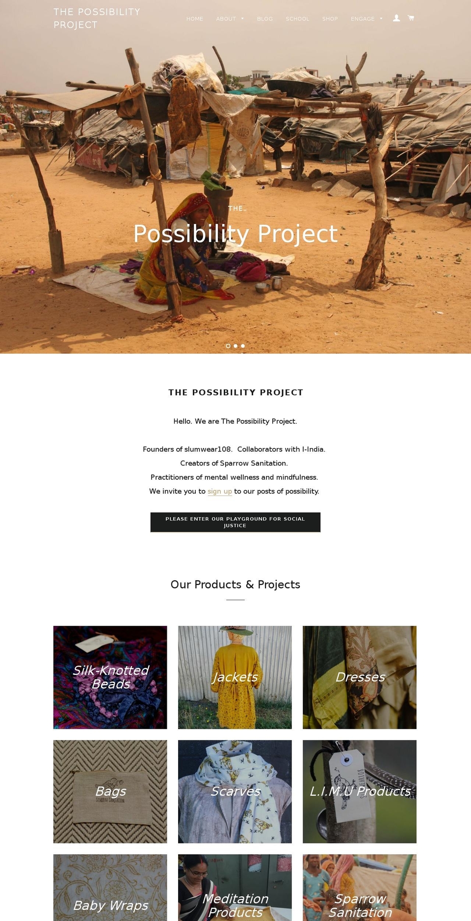 thepossibilityproject.com.au shopify website screenshot