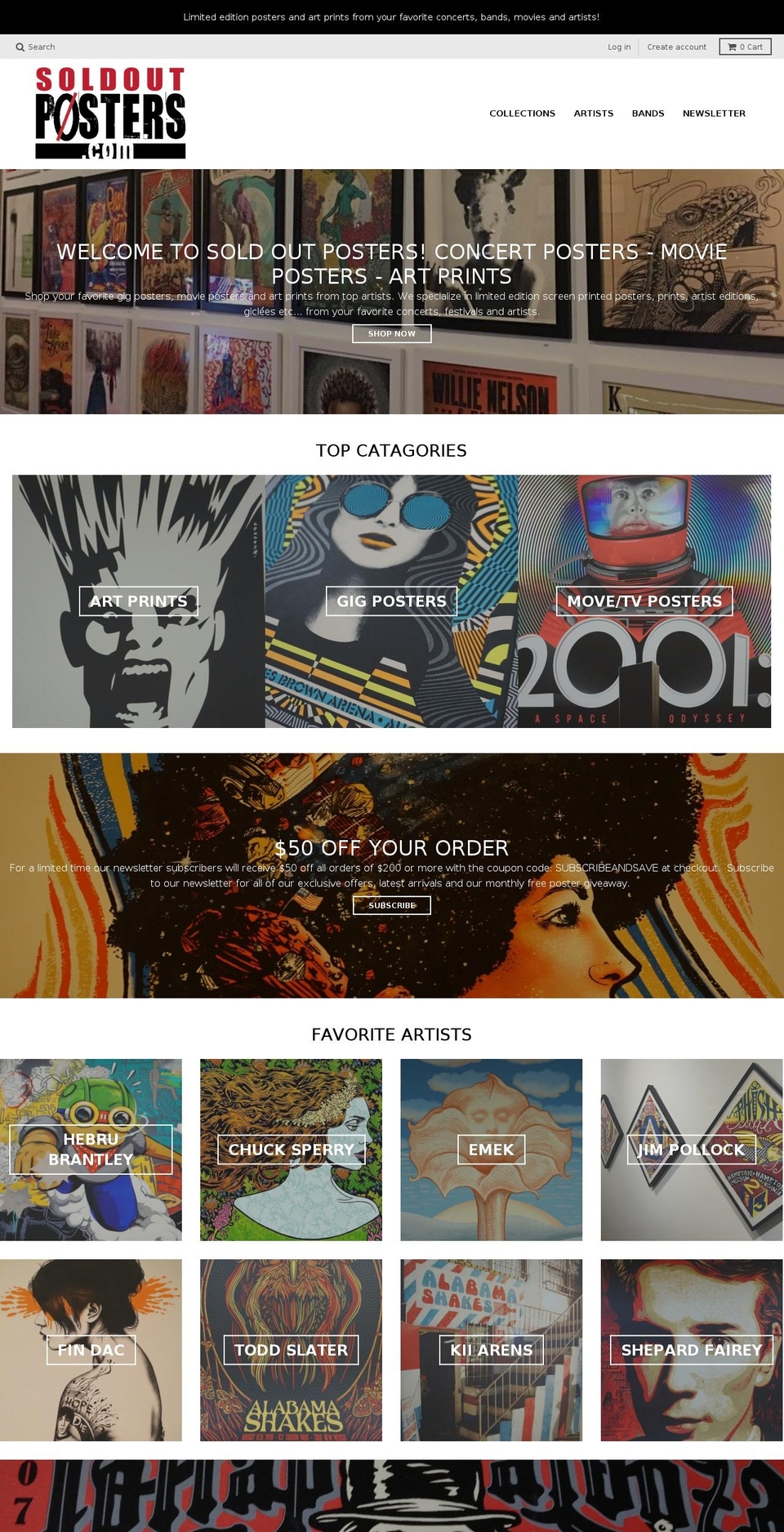 theposterexchange.com shopify website screenshot