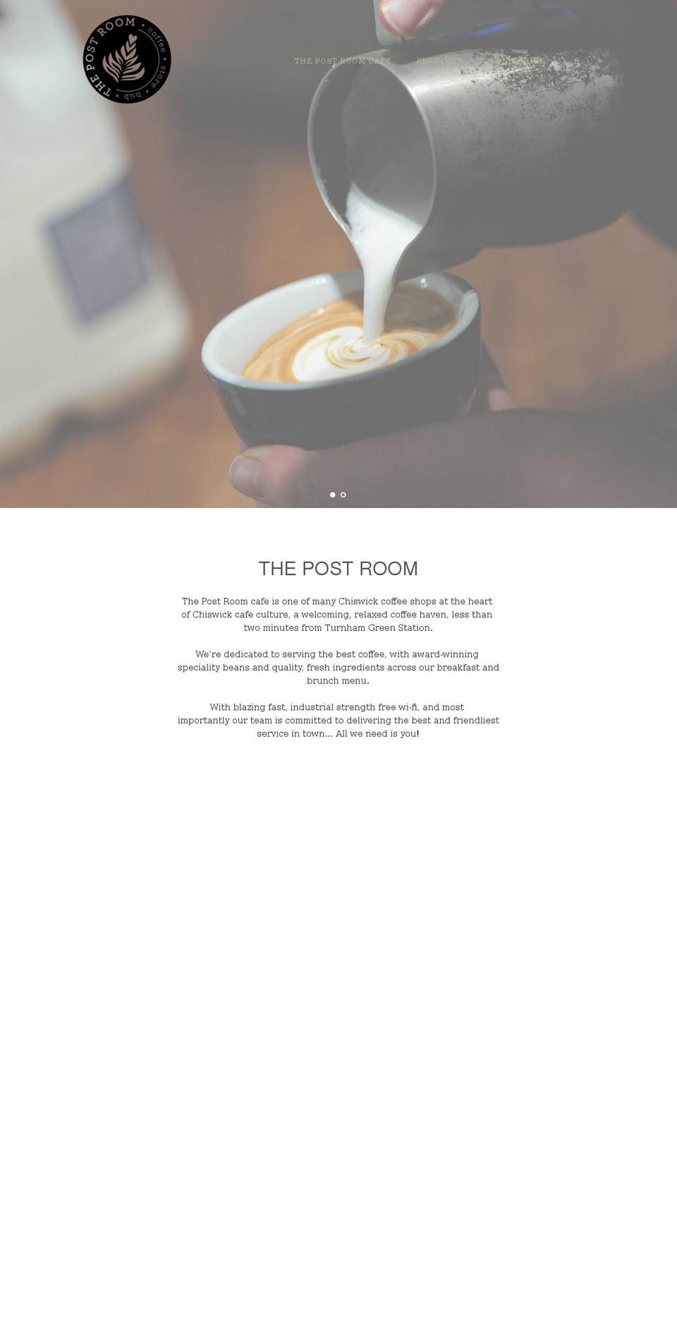 thepostroomcafe.co.uk shopify website screenshot