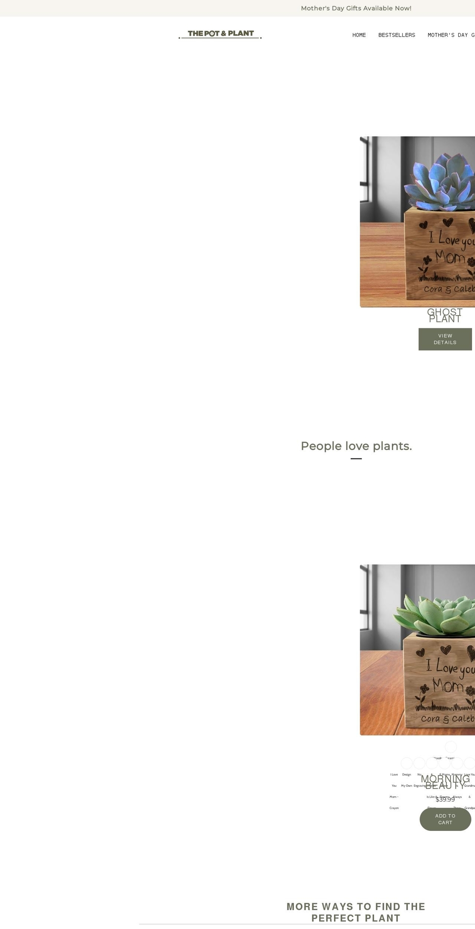 thepotandplant.com shopify website screenshot