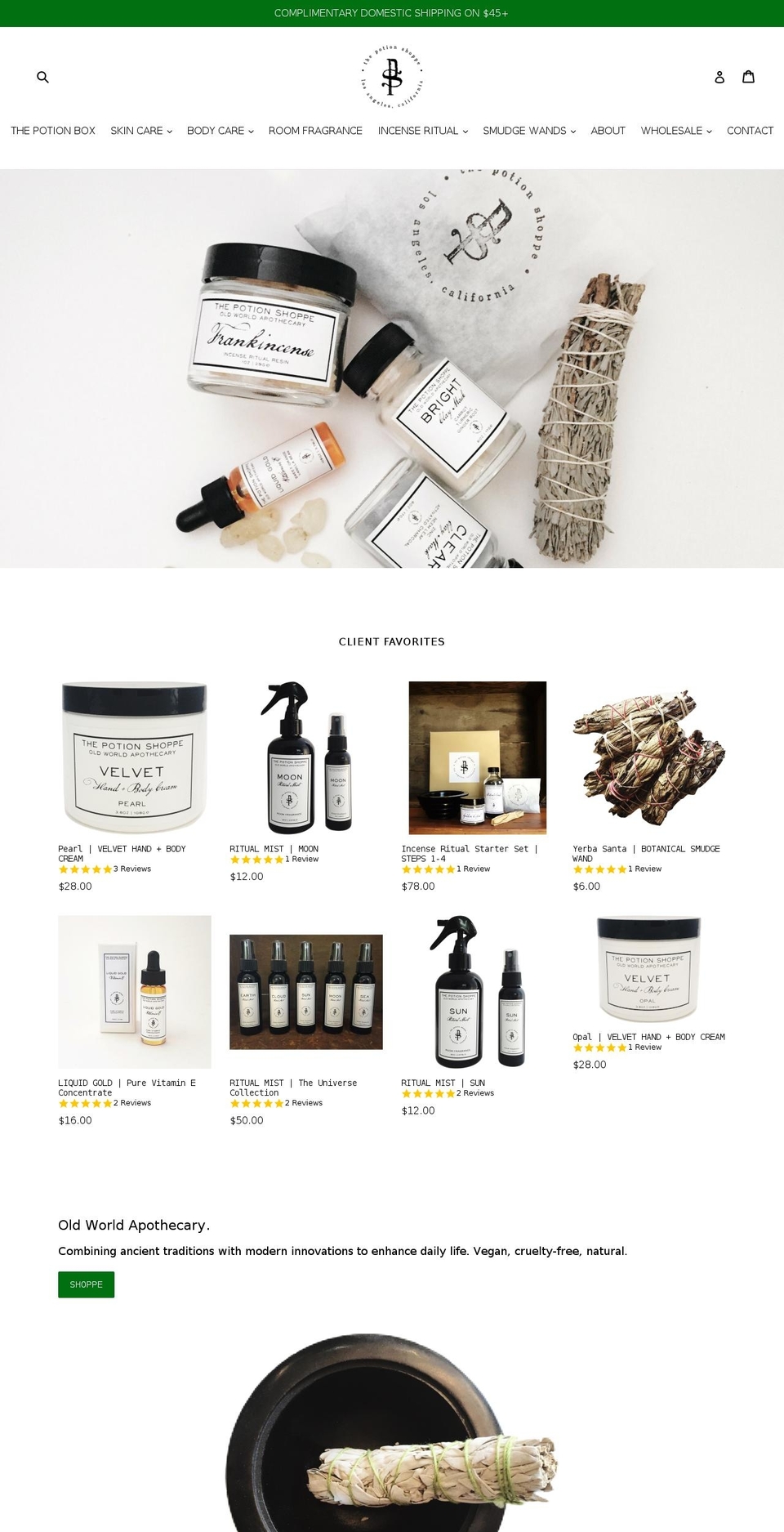 thepotionshoppe.com — Shopify storefront screenshot