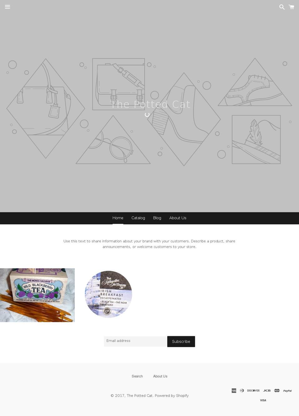 thepottedcat.com shopify website screenshot