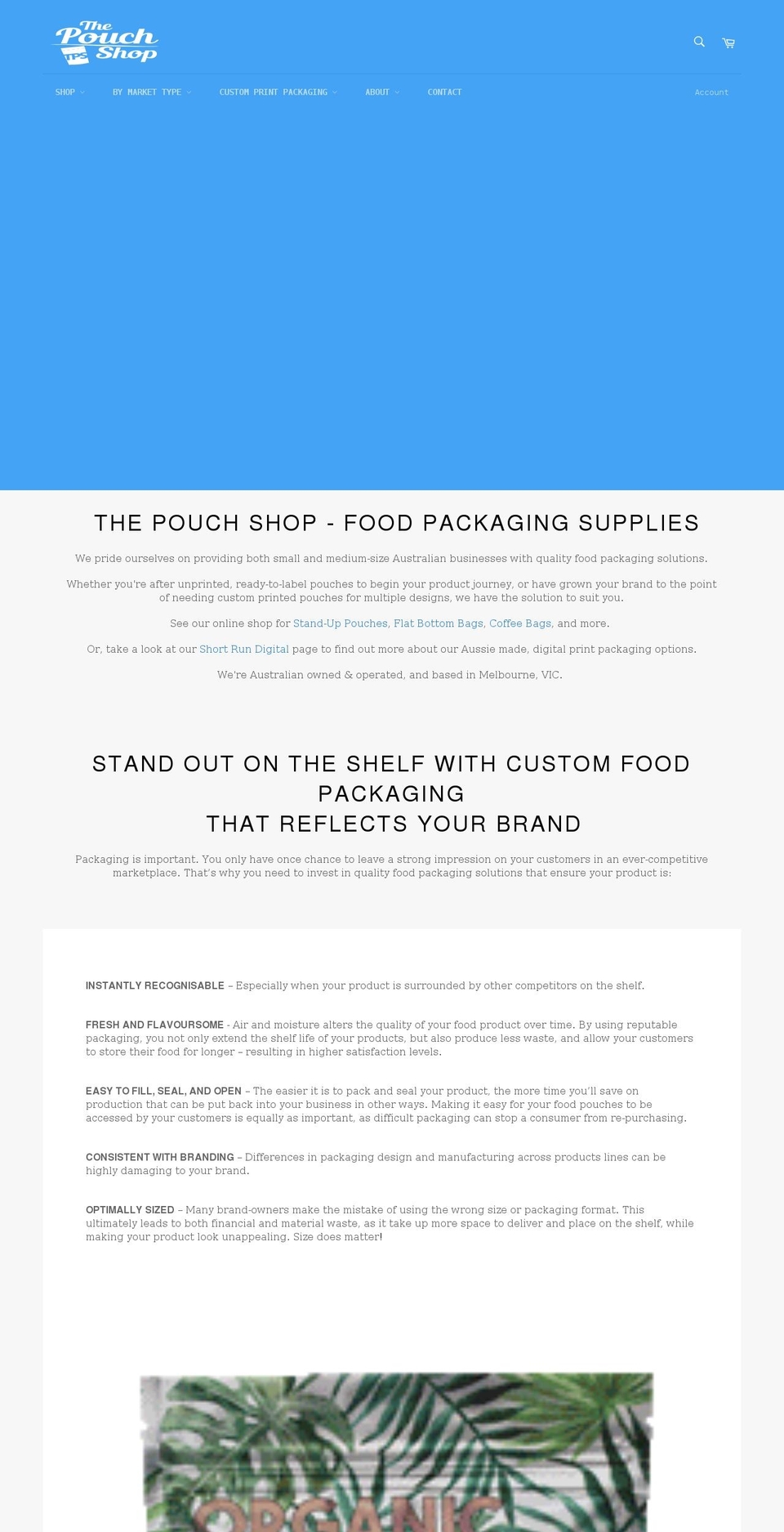 thepouchshop.com.au shopify website screenshot