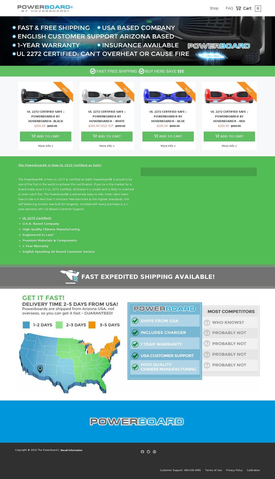 thepowerboard.com shopify website screenshot