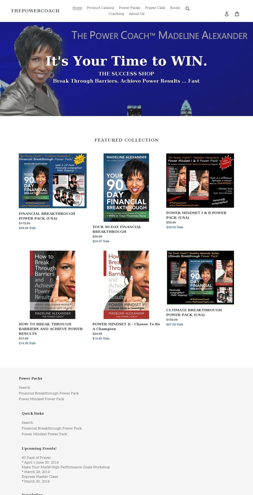 thepowercoach.com shopify website screenshot