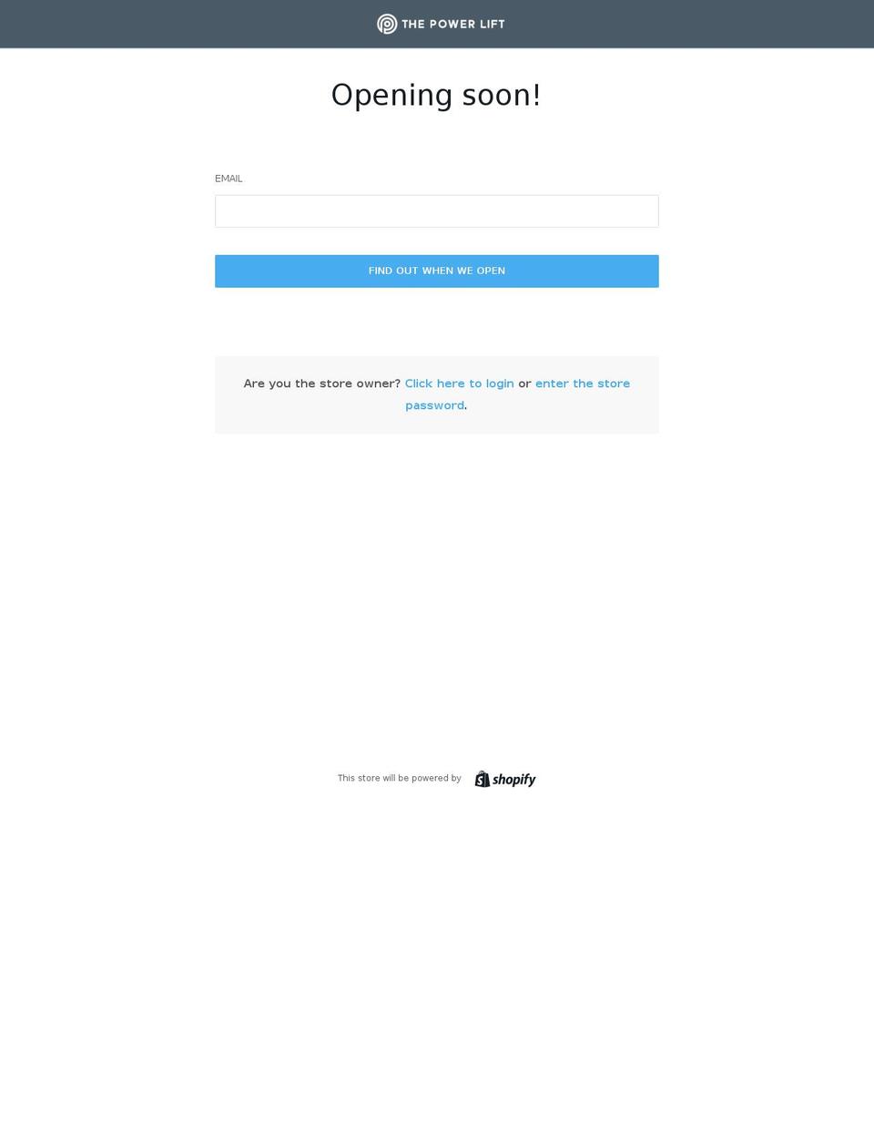 thepowerlift.com — Shopify storefront screenshot