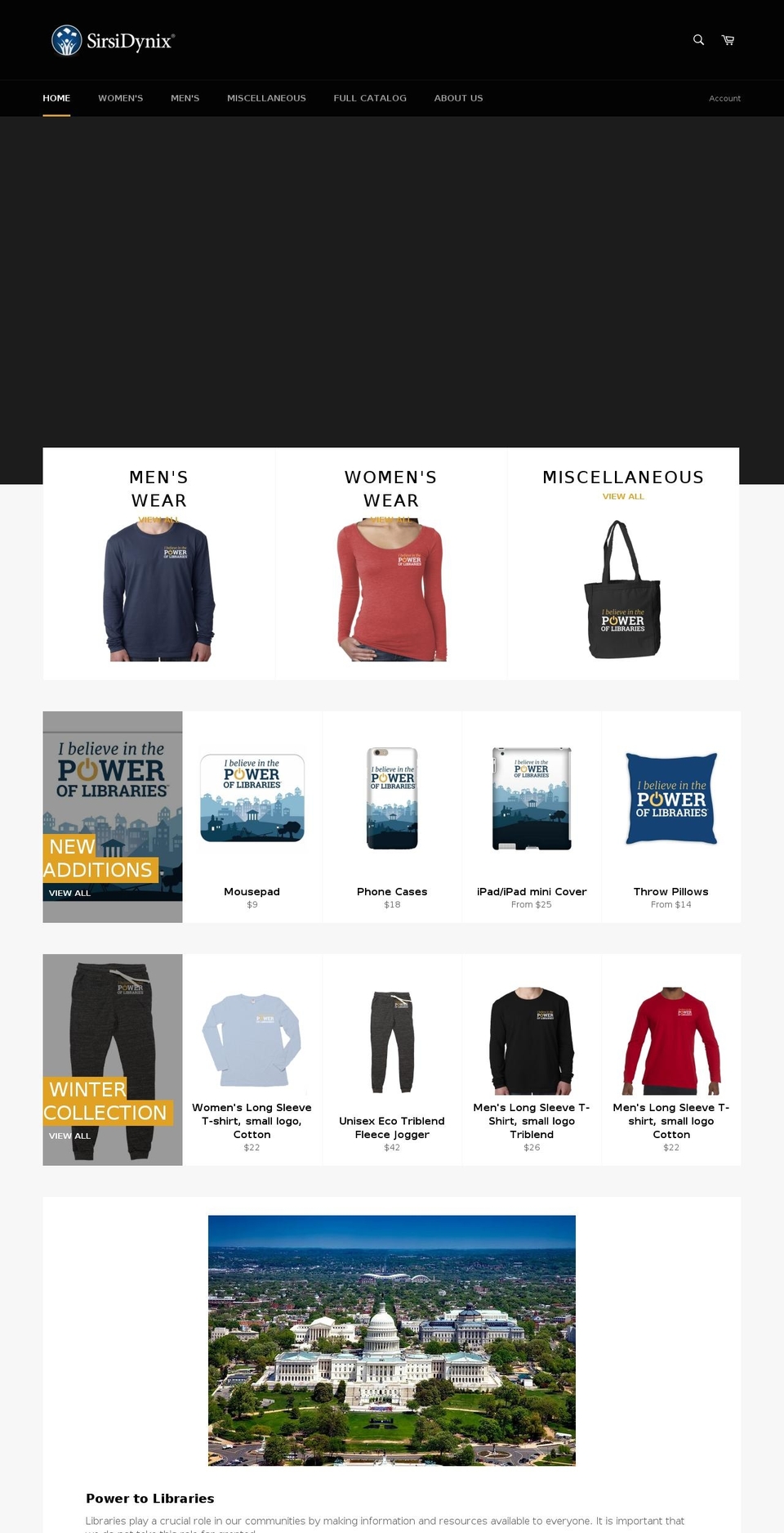 thepoweroflibraries.org shopify website screenshot