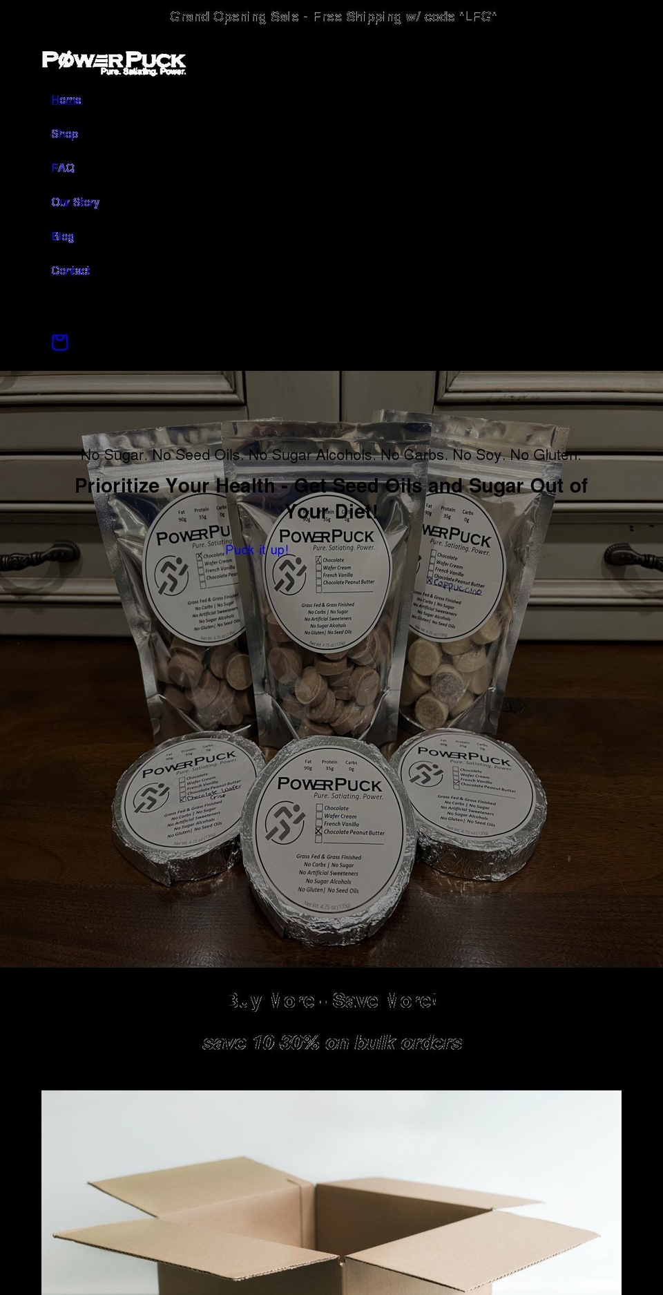 thepowerpuck.com shopify website screenshot
